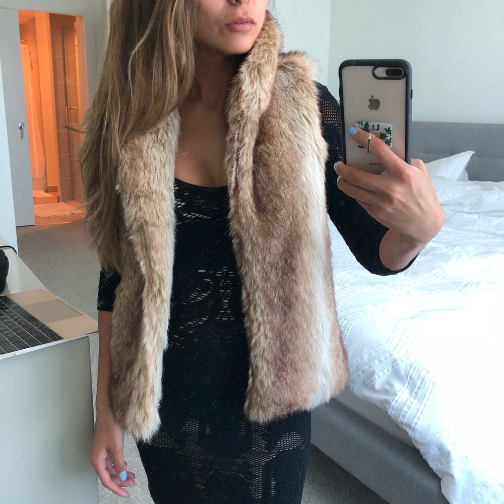 Faux fur vest